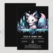 Jungle Printable Wolf Birthday Einladung (Vorne/Hinten)