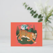 Jungle prowling Tiger Gemälde Postkarte (Stehend Vorderseite)