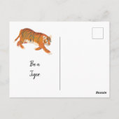 Jungle prowling Tiger Gemälde Postkarte (Rückseite)