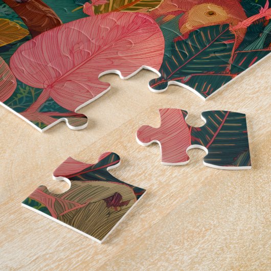 Jungle Puzzle – Leopard, Parrot, Toucan & Monkey (Seite)