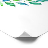 Jungle Rhino Baby Dusche Willkommen Poster (Ecke)