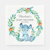 Jungle Rhino Baby Duschpapier Napkins Serviette (Vorderseite)