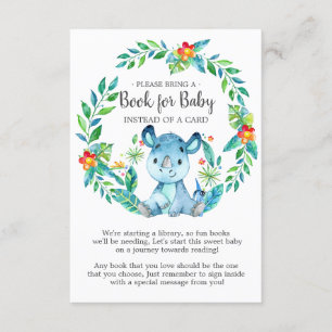 Jungle Rhino Baby Shower Bucht für Babykarte Begleitkarte