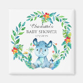 Jungle Rhino Baby Shower Fevor Magnet (Vorne)
