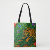 "Jungle Rivals" - Farbenfrohe Wildlife Portrait Tasche (Vorderseite)