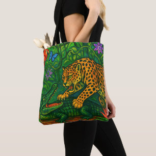 "Jungle Rivals" - Farbenfrohe Wildlife Portrait Tasche