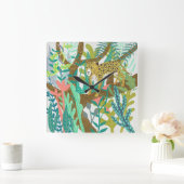 Jungle Roar - Cheetah Quadratische Wanduhr (Zuhause)