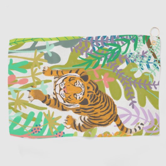 Jungle Roar - Tiger Golfhandtuch (Horizontal)