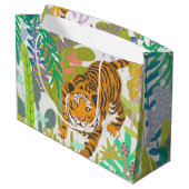 Jungle Roar - Tiger Große Geschenktüte (Rückseite Schrägansicht)