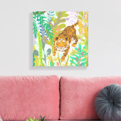 Jungle Roar - Tiger Leinwanddruck (Insitu (Wohnzimmer))