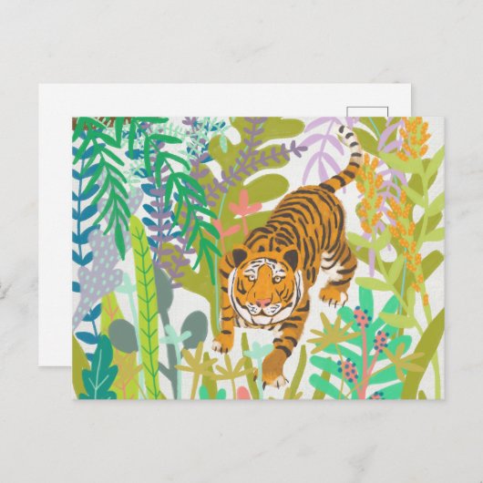 Jungle Roar - Tiger Postkarte (Vorne/Hinten)