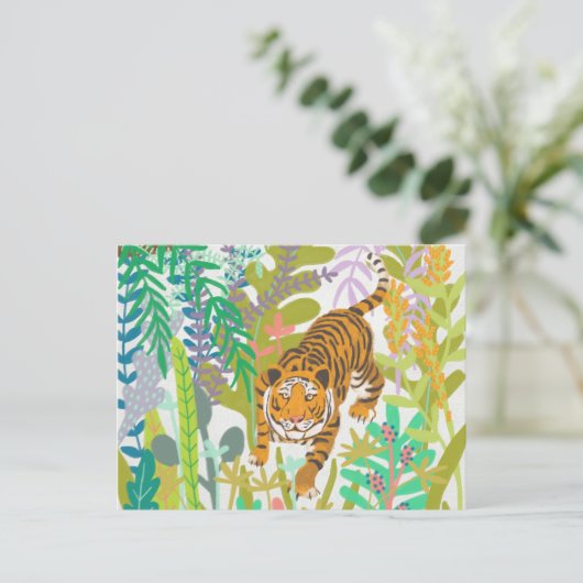 Jungle Roar - Tiger Postkarte (Stehend Vorderseite)