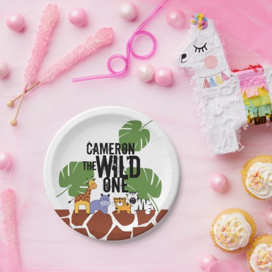 Jungle Safari 1. Geburtstag Party Pappteller (Party)