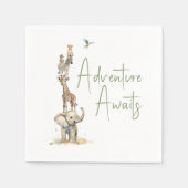 Jungle Safari Adventure erwartet Baby Shower Serviette (Vorderseite)