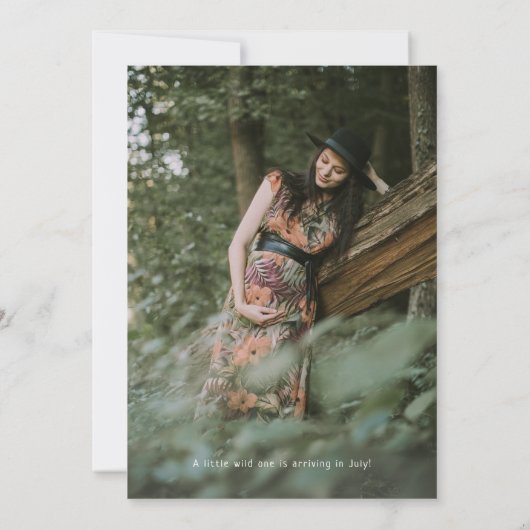 Jungle Safari Adventure erwartet Foto Baby Shower Einladung (Rückseite)