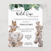 Jungle Safari Afrikanische Babys Wild One Invit (Vorderseite)