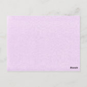 Jungle Safari Animal Baby Dusche Bingo Card Postkarte (Rückseite)