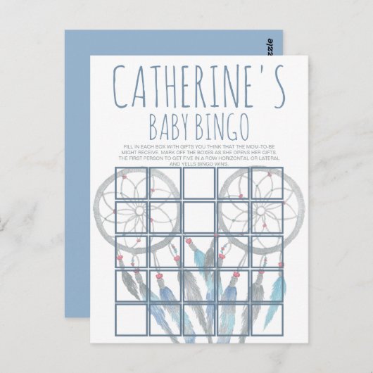 Jungle Safari Animal Baby Dusche Bingo Card Postkarte (Vorne/Hinten)