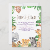 Jungle Safari Animal Baby Shows Einladung (Rückseite)