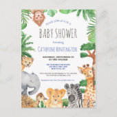 Jungle Safari Animal Baby Shows Postkarte (Vorderseite)
