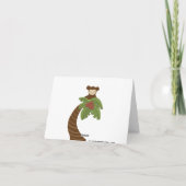 Jungle Safari Animal Blue Boy Baby Dusche Dankeskarte (Rückseite)