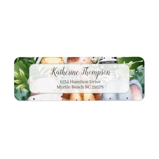 Jungle Safari Animals Adresse (Vorne)