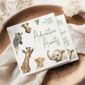 Jungle Safari Animals Adventure erwartet Baby Show Serviette
