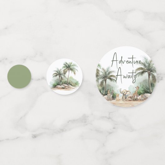 Jungle Safari Animals Adventure erwartet Sie Konfetti (Rückseiten)