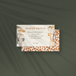 Jungle Safari Animals Baby Duschdusche Windel Raff Begleitkarte