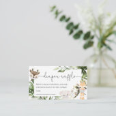 Jungle Safari Animals Baby Duschdusche Windel Raff Begleitkarte (Stehend Vorderseite)