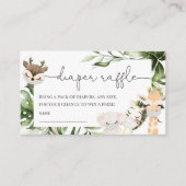 Jungle Safari Animals Baby Duschdusche Windel Raff Begleitkarte (Vorderseite)