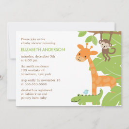 Jungle Safari Animals Baby Dusche Einladung