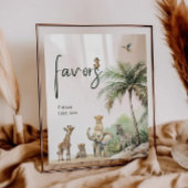 Jungle Safari Animals Baby Dusche Favorit Zeichen Poster