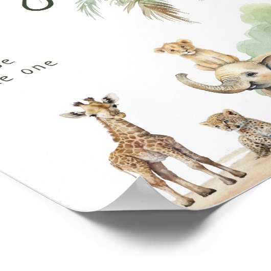 Jungle Safari Animals Baby Dusche Favorit Zeichen Poster (Ecke)