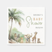 Jungle Safari Animals Baby Dusche Napkins Serviette (Vorderseite)