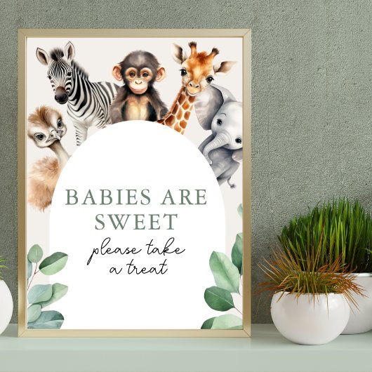 Jungle Safari Animals Baby Dusche Nehmen Sie eine Poster