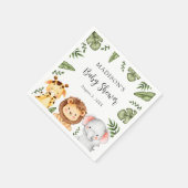 Jungle Safari Animals Baby Dusche Serviette (Ecke)