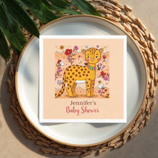 Jungle Safari Animals Baby Dusche Serviette