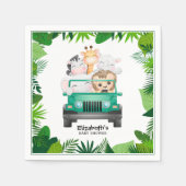 Jungle Safari Animals Baby Dusche Serviette (Vorderseite)