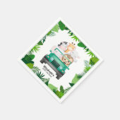 Jungle Safari Animals Baby Dusche Serviette (Ecke)