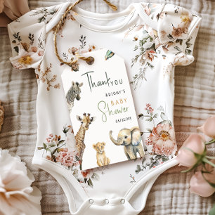 Jungle Safari Animals Baby Dusche Vielen Dank Geschenkanhänger