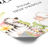 Jungle Safari Animals Baby Duschgetränke signieren Poster (Ecke)