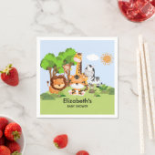 Jungle Safari Animals Baby Shower Boy Serviette (Beispiel)
