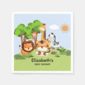 Jungle Safari Animals Baby Shower Boy Serviette (Vorderseite)