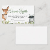 Jungle Safari Animals Baby Shower Diaper Raffle Begleitkarte (Vorne/Hinten)