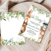 Jungle Safari Animals Baby Shower Einladung