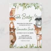 Jungle Safari Animals Baby Shower Einladung (Vorderseite)