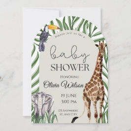 Jungle Safari Animals Baby Shower Invitation  Einladung