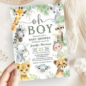 Jungle  Safari Animals Baby Shower Oh Boy Einladung