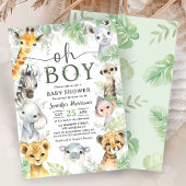 Jungle  Safari Animals Baby Shower Oh Boy Einladung